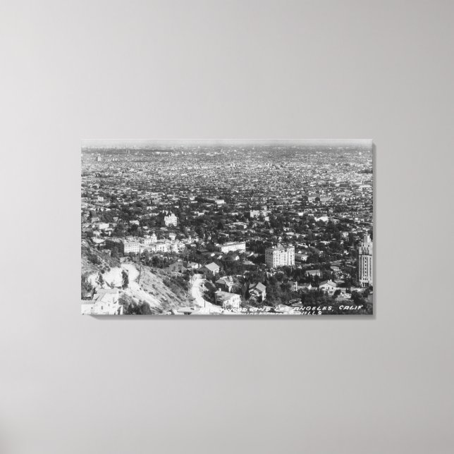 Toile Los Angeles, CA Vue sur Hollywood Hills (Recto)