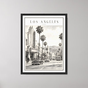 Toile Los Angeles Californie vintage des années 1950
