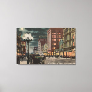 Toile Los Angeles, vue de CAStreet de Broadway à