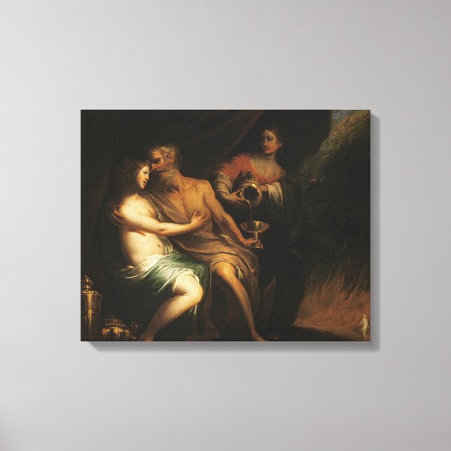 Toile Lot et ses filles (huile sur toile) 3 (Recto)