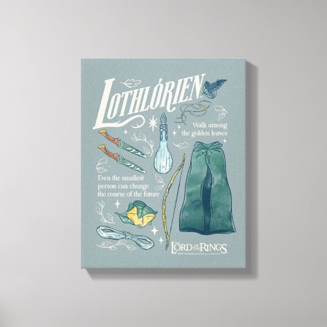 Toile LOTHLORIEN™ Watercolor Collage Graphic (Recto)