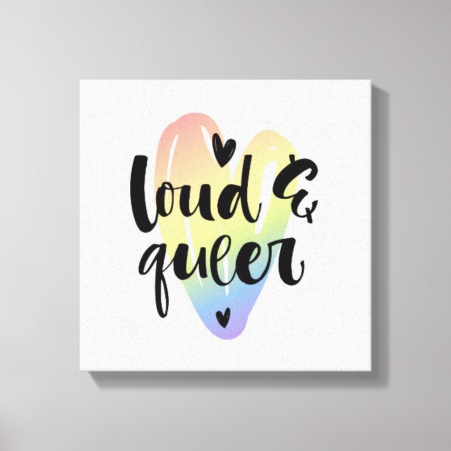 Toile Loud & Queer | Coeur aquarelle (Recto)