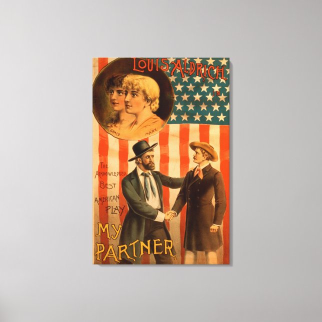 Toile Louis Aldrich dans Mon partenaire Théâtre (Recto)