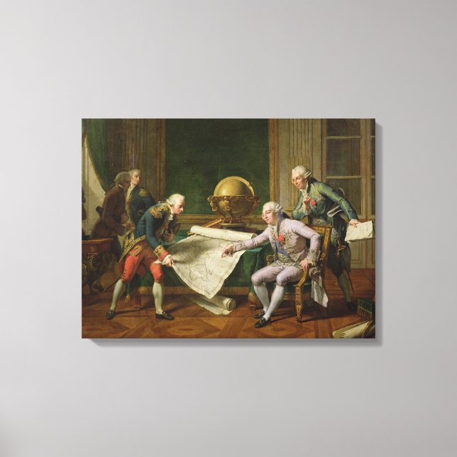 Toile Louis XVI donne des instructions à La Perouse (Recto)