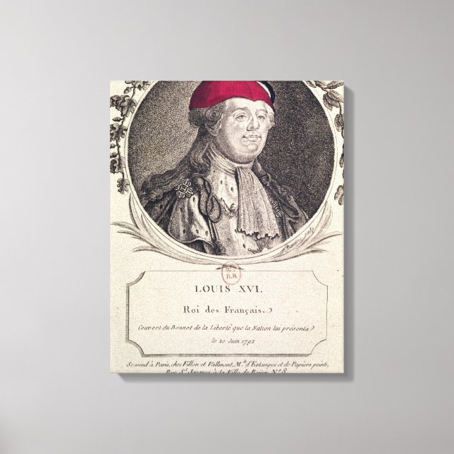 Toile Louis XVI portant un bonnet phrygien (Recto)