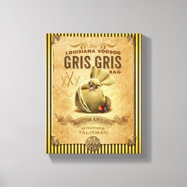 Toile Louisiane New Orleans Gris Gris Voodoo Sac (Recto)