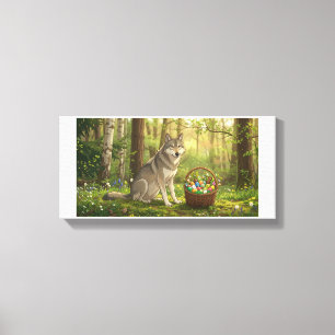 Toile Loup de Pâques 
