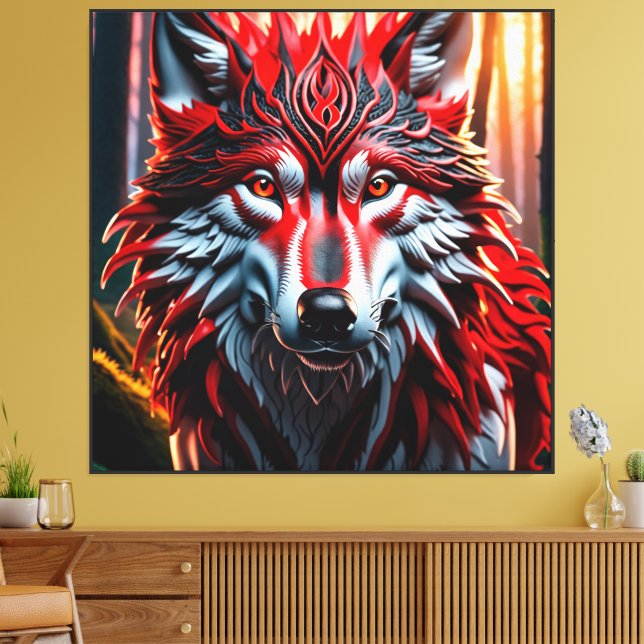 Toile Loup de tribu (Insitu(Salon))