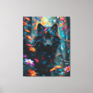 Toile Loup Floral Foncé