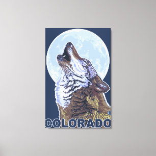 Toile Loup gris Howling Colorado