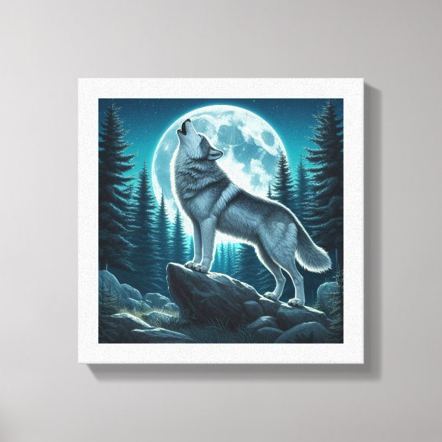 Toile Loup hurlant (Recto)