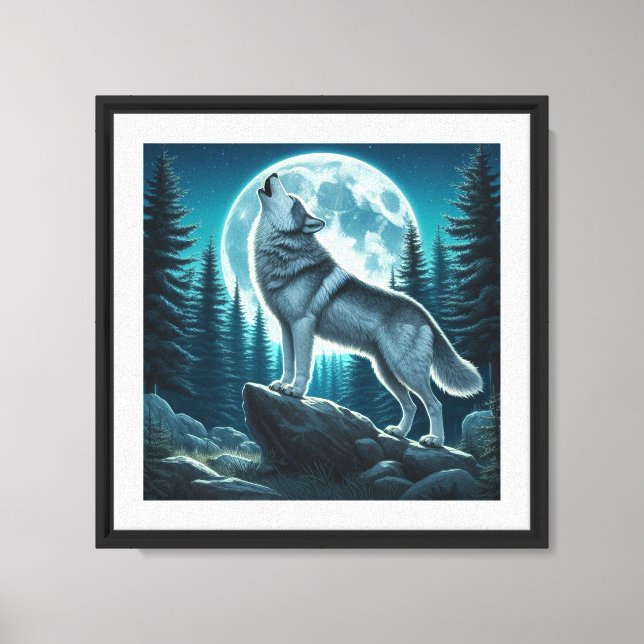 Toile Loup hurlant (Recto)