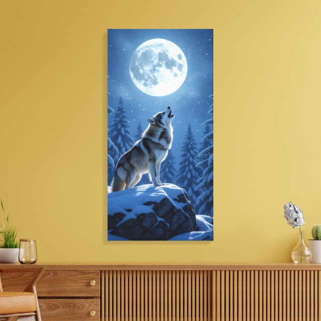 Toile Loup hurlant  (Insitu(Salon))