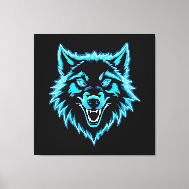 Toile Loup Néon (Recto)