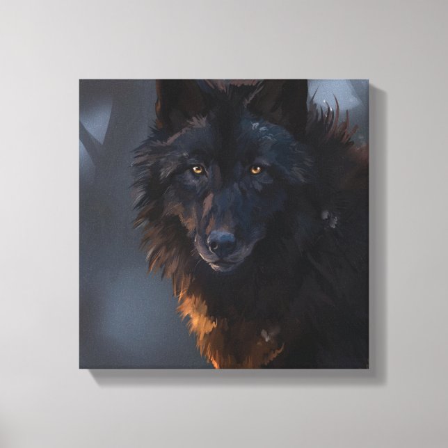 Toile Loup noir (Recto)