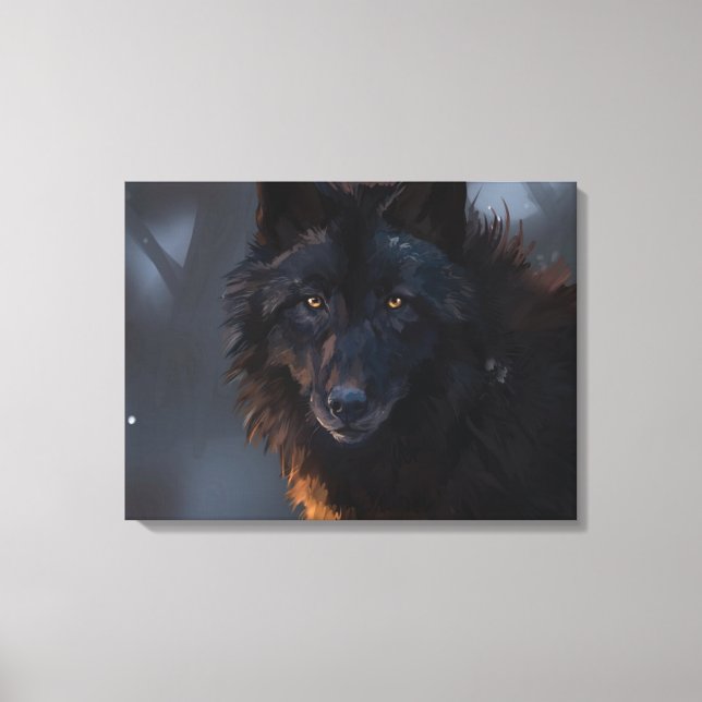 Toile Loup noir (Recto)