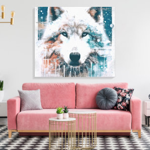 Toile Loup polaire 3D