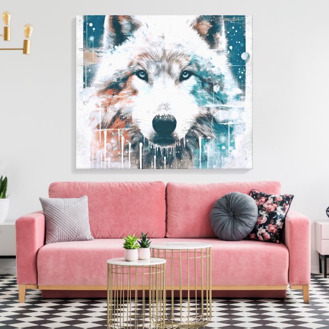 Toile Loup polaire 3D (Insitu(Salon))