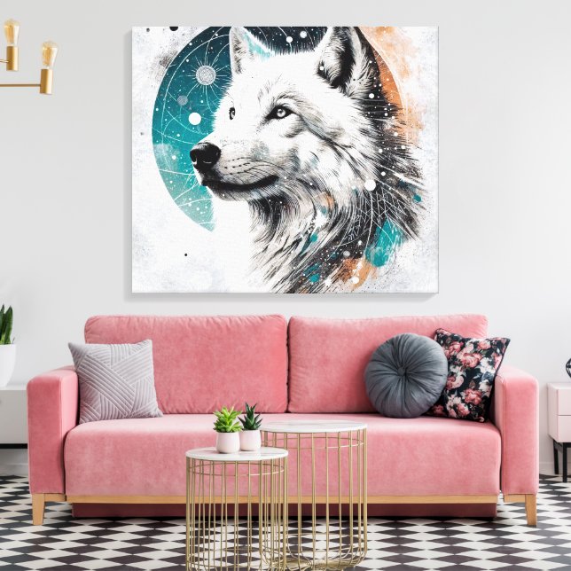 Toile Loup polaire 3D (Insitu(Salon))