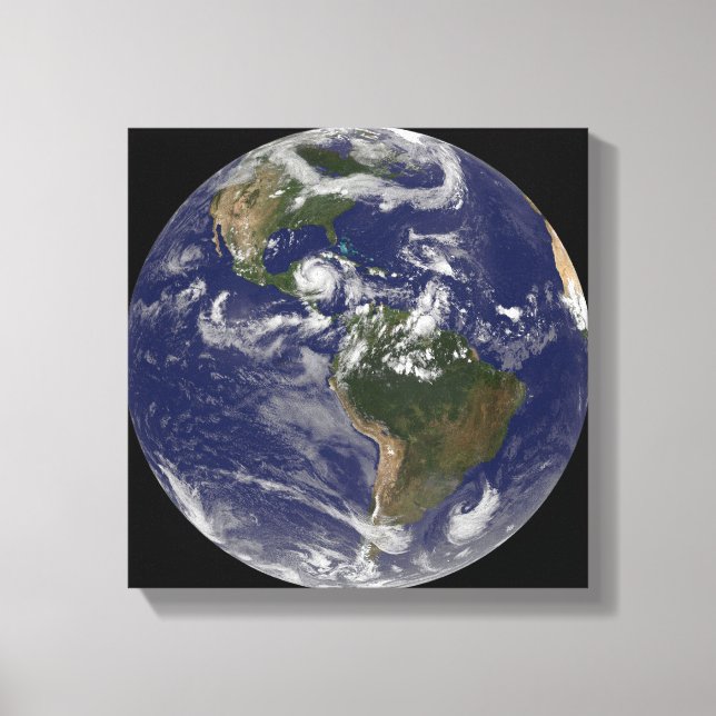 Toile L'ouragan Dean approche la péninsule du Yucatan (Recto)