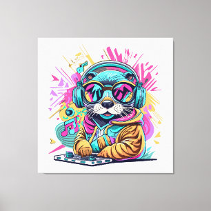 Toile loutre Dj ambiance 90