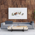Toile Love 4 photo moderne minimaliste cadeau personnali<br><div class="desc">Love 4 photo simple moderne minimaliste personnalisé anniversaire,  mariage,  anniversaire ou cadeau de Noël pour celui que vous aimez. La couleur verte moderne est entièrement personnalisable.</div>