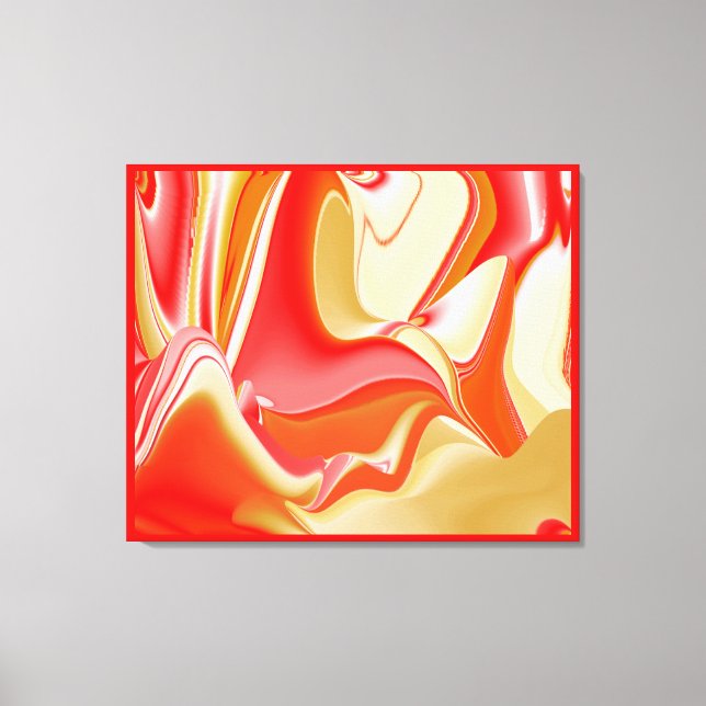 Toile Love and Gold Abstrait 3D Rainbowart (Recto)