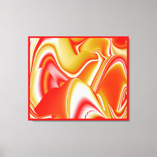 Toile Love and Gold Abstrait 3D Rainbowart