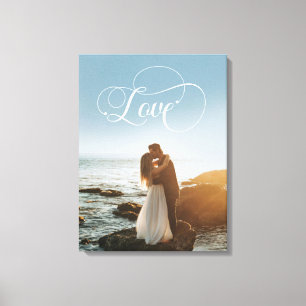 Toile Love Calligraphie Mariage Photo