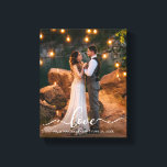 Toile Love Elegant Script Mariage mariée Groom Photo<br><div class="desc">Love Elegant Script Mariage marié et la toile photo de la pièce Imprimer</div>