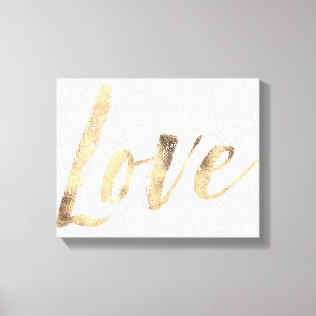 Toile Love Gold White Inspirational Citations (Recto)