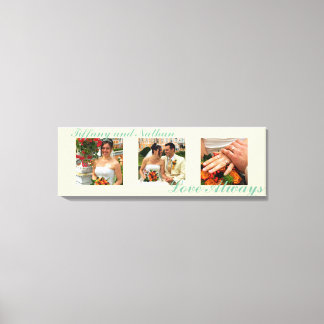 Toile Love Toujours personnalisé triptyque photo art ecr