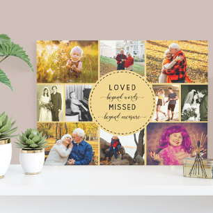 Toile Loved Beyond Words Remembrance Photo Collage