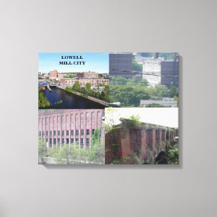 TOILE LOWELL MILL CITY COLLAGE EMBALLÉ