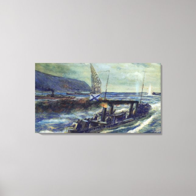 Toile L'U 56 en sous-marin allemand coulé par Grozovoi (Recto)