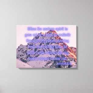 Toile Luc 11:24 Bible Verse KJV Pic Wall Art