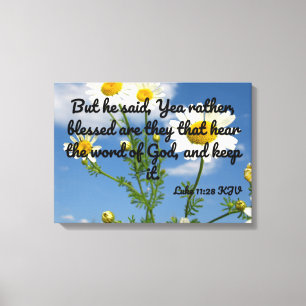 Toile Luc 11:28 Bible Verse KJV Pic Wall Art