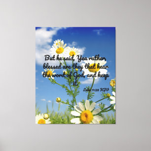 Toile Luc 11:28 Bible Verse KJV Pic Wall Art