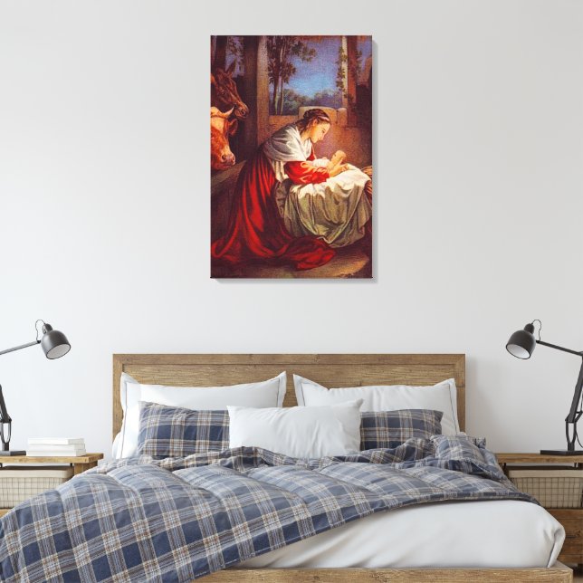 Toile Luc 2:1-7 Jésus est né à Bethléem Canvas (Insitu(Chambre))