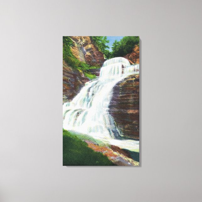 Toile Lucifer Falls View in Robert H. Treman State (Recto)