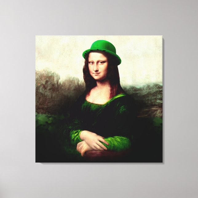 Toile Lucky Mona Lisa St. Patrick's Day (Recto)