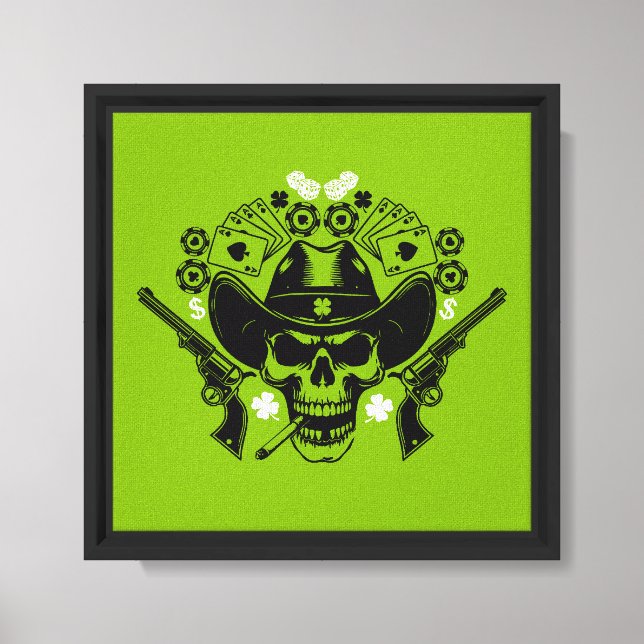 Toile Lucky Poker Skull (Recto)