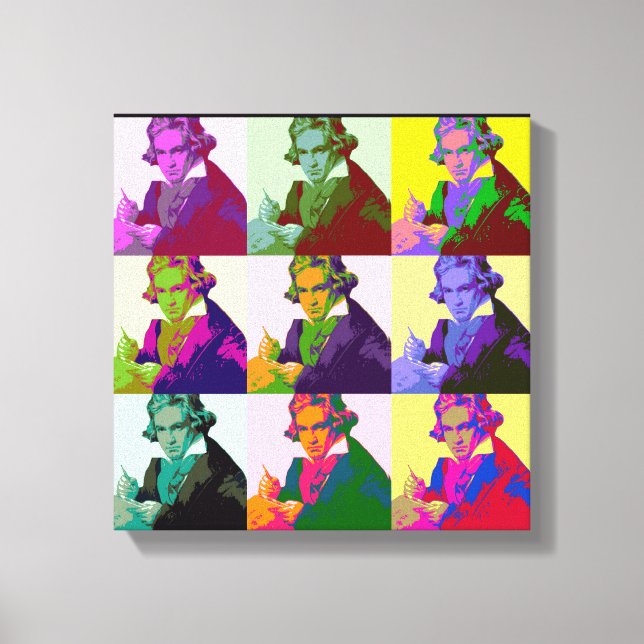 Toile Ludwig Van Beethoven Pop Art (Recto)