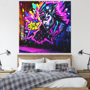 Toile Lueur d'art de rue vibrant
