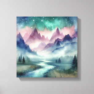 Toile Lueur de montagne lavande pour la rentrée scolaire