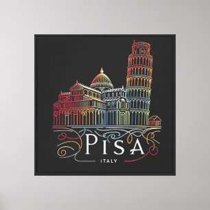 Toile Lumière du monument de Pise