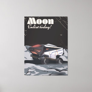 Toile Lune - Affiche de science-fiction "Inscrivez-vous