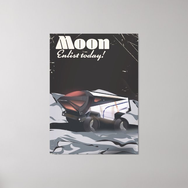 Toile Lune - Affiche de science-fiction "Inscrivez-vous  (Recto)
