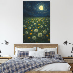 Toile Lune Dandelion Meadow