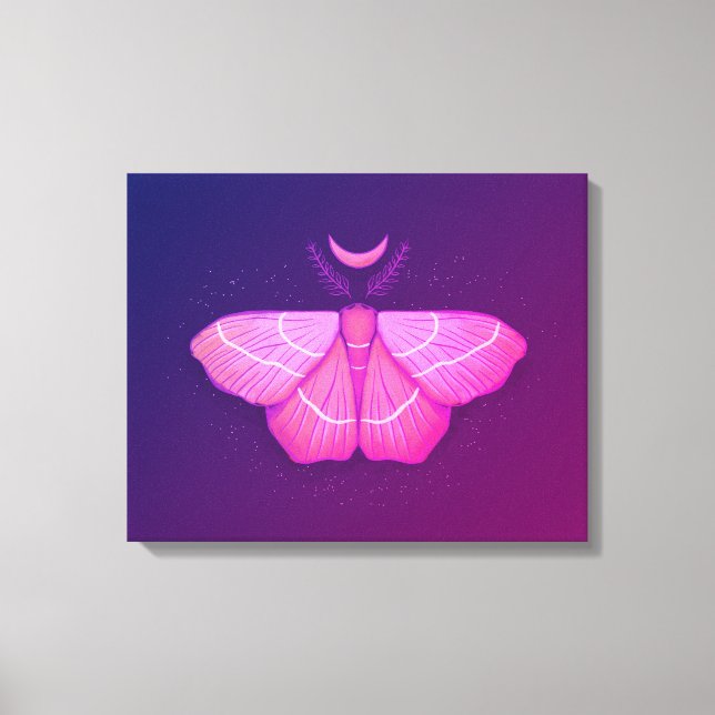 Toile Lune de lune de lune violet d'insecte magique Cott (Recto)